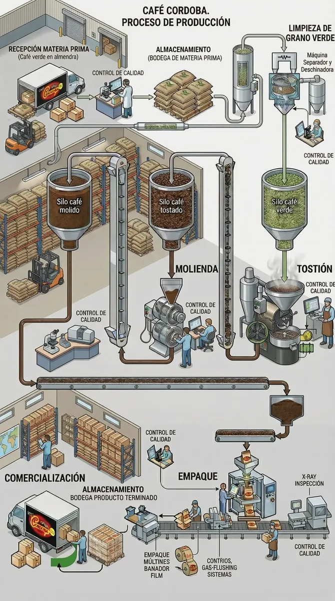 Proceso de producción Café Córdoba